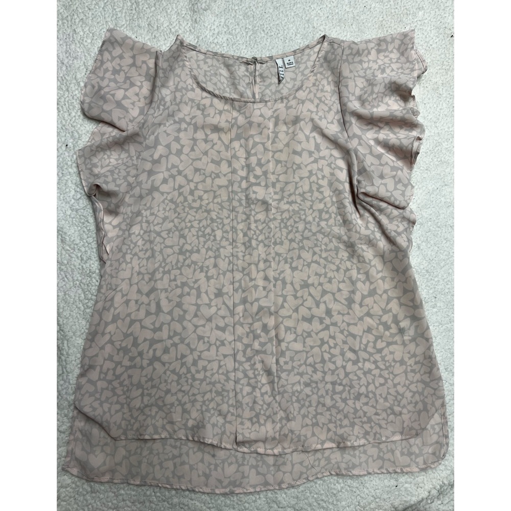 Silk light pink heart blouse